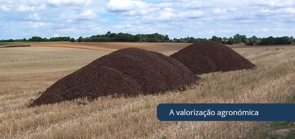 <span>Valorização <br/>agronómica.</span><span style=font-size:14px;>Refinação da fração orgânica para transformá-la em fertilizante.</span>